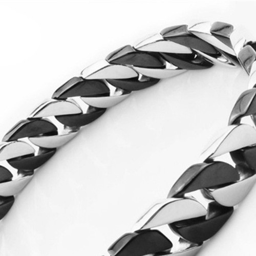 Collar Negro/Plata