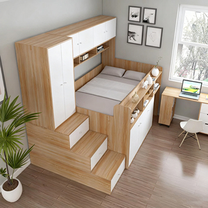 Tích hợp giường kết hợp đ<span class=keywords><strong>a</strong></span> chức năng đặt phòng khách căn hộ nhỏ tiết kiệm không gian lưu trữ Giường trẻ em - Product Image 5