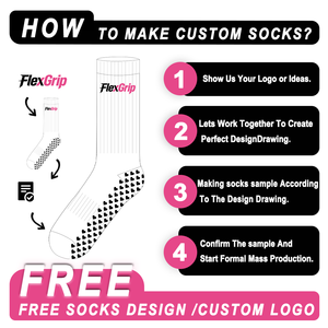 Pilates Crew <strong>Socks</strong> Autumn Non-Slip Anti-Skid Grip <strong>Socks</strong> for Women Custom Bulk Order - Product Image 2