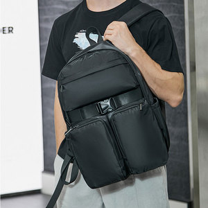 Sac à dos d'école décontracté noir imperméable personnalisé avec port USB, sac à dos pour ordinateur portable, sac à dos professionnel pour ordinateur portable - Product Image 4