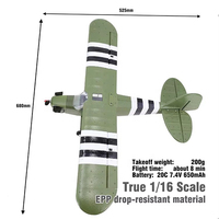 Avion télécommandé Piper J3 Cub à l'échelle 1:16, 2.4G 4CH Brushless RTF, jouet volant, aéronef de loisir