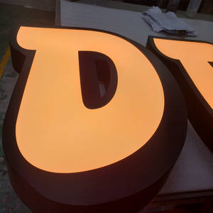 Diseños de tablero de <span class=keywords><strong>nombres</strong></span> de tienda, letras de canal 3D, marco de luz Led con logotipo del alfabeto, letrero iluminado para Bar, postre - Product Image 5