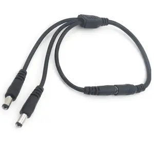 5.5x2.1mm One to Two DC Connector 1 Female to 2 Male Can be Customized 30CM 40CM Power Supply Cable LED Strip lights