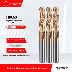 60 độ tráng 3.0-20 trung tâm gia công 5mm 5.5mm siêu cứng dập tắt 150mm dài rắn Carbide vonfram thép khoan bit - Product Image 5