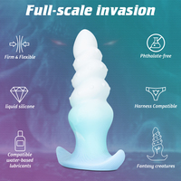 Grand plug anal avec grand nœud de chien, énormes plugs anaux en silicone, jouets sexuels anaux portables, dildo monstre en forme de cheval avec ventouse