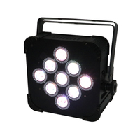 9X18W RGBWA UV 6in1 Flat DMX Inalámbrico con pilas LED Par Light Stage Wash Light para DJ Proyección Luces alimentadas por batería Uplights