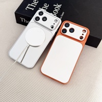 Coque de téléphone magnétique invisible effet miroir tendance pour iPhone 17 ProMax 16 15 14 13 Pro Max avec grande fenêtre et protection antichoc