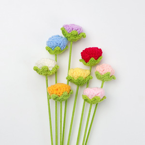 Nouveau créatif multicolore 3.5cm unique Crochet <span class=keywords><strong>laine</strong></span> tricoté fleur ornement bulle Rose Bouquet pour l'obtention du diplôme Halloween - Product Image 5