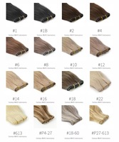 Ekstensi Rambut Manusia High End Double Drawn Genius Weft 100% Remy Hair, Dapat Dipotong, Seamless Weft Tanpa Rumbai, Harga Grosir Pabrik