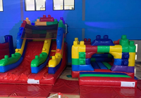 Blocs de jeux en brique gonflable pour enfants, pièces, barrière gonflable