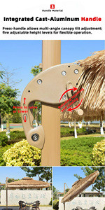 <span class=keywords><strong>Parasol</strong></span> d'extérieur grand format carré/rond pour hôtel, <span class=keywords><strong>prix</strong></span> d'usine <span class=keywords><strong>en</strong></span> gros, avec logo personnalisé, idéal pour le jardin - Product Image 5