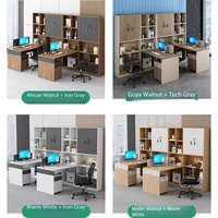 Bureau de direction avec armoire latérale haute, table de bureau moderne et simple sans chaises