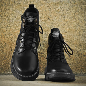 Botas para Hombre MH05, Nuevas Botas de Trabajo Versátiles y Modernas para Otoño, Antideslizantes, Resistentes al Desgaste, con Suela Gruesa, Color Amarillo Desierto, Botas Casuales para Caminar - Product Image 6