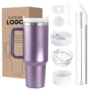 Vaso de Acero Inoxidable Resistente a la Oxidación de 40 oz, Doble Pared Aislada, Tapa Hermética - Product Image 1