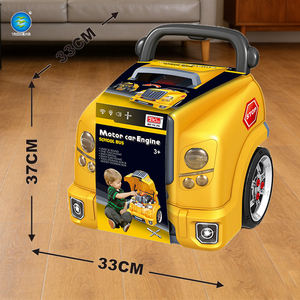 Juguete Educativo Multifuncional de Ensamblaje, Juego de Herramientas de Reparación e Ingeniería, Autobús Escolar de Simulación, Alcancía de Plástico, Cumple con la Norma EN71 - Product Image 5