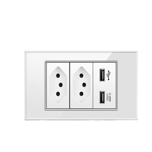 <span class=keywords><strong>Enchufe</strong></span> de pared de <span class=keywords><strong>Brasil</strong></span> con 118 estándar blanco gris Oro Negro panel de vidrio <span class=keywords><strong>enchufe</strong></span> eléctrico tipo 16a <span class=keywords><strong>corriente</strong></span> nominal 3 salidas de CA - Product Image 1