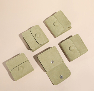 Bolsa de Regalo de Microfibra Personalizada con Logotipo, para Anillos Pequeños, Collares, Embalaje de Joyería Personalizado, Bolsa de Joyería Moderna, Cuadrada y Portátil - Product Image 2