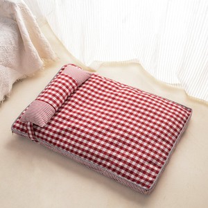 Cama para Perros Pequeños de Poliéster con Estampado Cuadrado Multicolor Personalizado con Logotipo, Lavable, de Lujo - Product Image 5