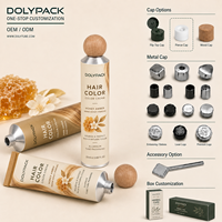 Tube souple en aluminium pour crème colorante capillaire inspirée du miel, idéal pour les lancement de produits capillaires de boutique, tube métallique pour pâte colorante de salon