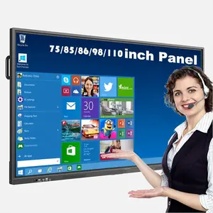 OEM 65 Inch UHD 4K Electronic Display Smart Board Flat Touch Panel Interactive Digital Whiteboard System for Education Teaching