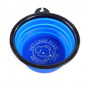 Tazones Plegables de Silicona para Perros y Gatos, Regalo Promocional, Plato de Agua Portátil con Impresión Serigráfica para Camping y Paseos - Product Image 1