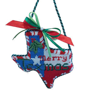 Adornos Navideños de Poliéster/Algodón Duraderos de Fábrica al por Mayor, Adornos Decorativos para Árboles de Navidad con Bordado de Aguja de 4x4'' - Product Image 4