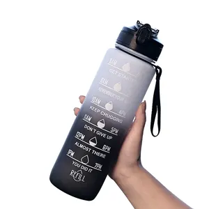 Wholesale Promotional Travel Sports Water Bottle Motivational Tritan Plastic with Custom Logo for Sports and Travel
