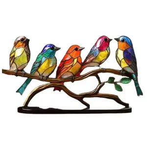 YJL Custom Modern Indoor Outdoor Home Decor Animals Bird Series Metal Arts Metal Ornaments Home Decor