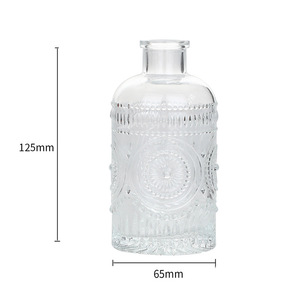 Diffusore di aromi in vetro trasparente bottiglie vuote contenitori per oli essenziali - Product Image 6