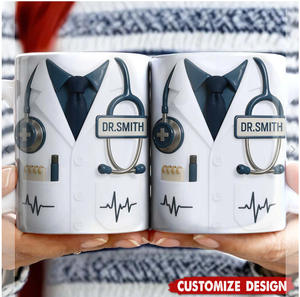 Taza <span class=keywords><strong>de</strong></span> Café Personalizada <span class=keywords><strong>de</strong></span> Cerámica con Diseño Médico Profesional, Estilo Moderno, Regalo <span class=keywords><strong>para</strong></span> Médicos - Product Image 2