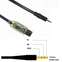 Stereo 2.5Mm 3.5Mm TRS Audio FTDI OPC-478 RS232 USB untuk TTL Serial Kabel untuk Intel Galileo ICOM alinco Pemrograman