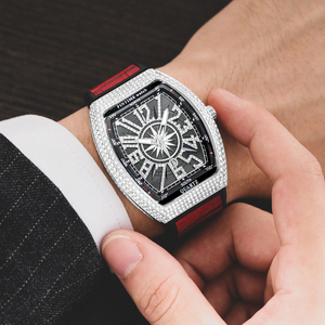 PINTIME PT8122 Luxueux Mode Grand Cadran Étanche Montres À Quartz Boutique Hommes Femmes Baril Montres Noble Diamant <span class=keywords><strong>Horloge</strong></span> - Product Image 5