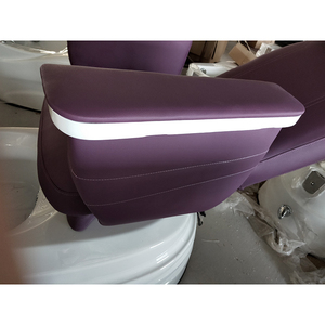 Chaise de pédicure violette, peut être personnalisée, <span class=keywords><strong>inclinable</strong></span> à 180 degrés, couleur en cuir, fonction de massage, offre spéciale - Product Image 5