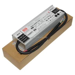 Meanwell HLG-240H-12A จ่ายไฟฟ้า240W หม้อแปลงไฟฟ้าคงที่240V ถึง12V DC 5A เฟสเดียว