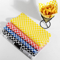 Logo bedruckte lebensmittel öl pergament wachs papier rot schwarz blau überprüft burger sandwich französisch frites wraps