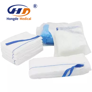 Y tế tiêu hao gạc gạc miếng đệm bụng thấm phẫu thuật vô trùng gạc <span class=keywords><strong>Lap</strong></span> miếng bọt biển với vòng bông màu xanh - Product Image 3