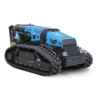 Escalada comercial personalizada 0-5,5 km/h diesel rastreado multi fonctiom robot cortacésped con control remoto
