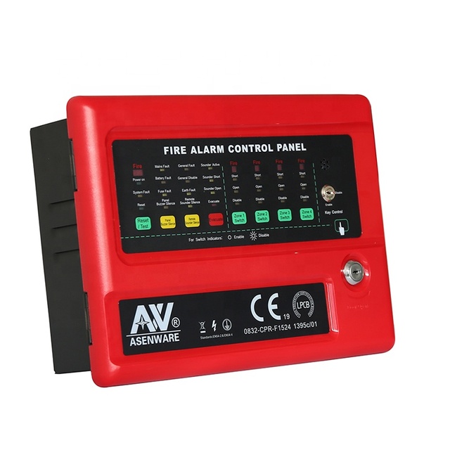 Asenware Conventional Fire Alarm Control Panel With Backup Battery