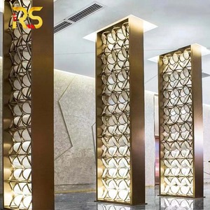 Hotel Luxury <strong>Glass</strong> Screen Room Divider Wall <strong>Partition</strong> Lobby Floor to Ceiling <strong>Partition</strong> Wall Panel Decor Room <strong>Partition</strong> Screen - Product Image 3