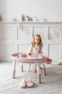 Set Moderno di <span class=keywords><strong>Scrivania</strong></span> e Sedia per Bambini in Plastica con Blocchi da Costruzione per Uso in Cucina e Soggiorno - Product Image 6