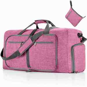 Sac de voyage pliable en polyester grande capacité avec compartiment à chaussures, sac de sport pour hommes et femmes - Product Image 6