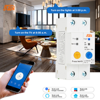 Disjoncteur WiFi eWelink Interrupteur intelligent Minuterie Télécommande vocale Alexa echo avec protection contre les fuites pour maison intelligente