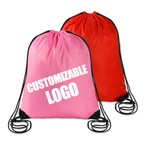 Sports Leisure Travel Pink Wholesale Size Customized Promotional Loose Rope High Quality Kids Drawstring Backpack
