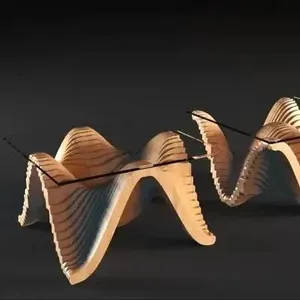 Table basse paramétrique moderne, légère et amovible, de fabrication directe Kalatri, pour la décoration de bureaux, maisons et hôtels. - Product Image 2