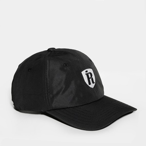หมวกแก๊ปปักโลโก้แบบแบนไม่มีโครงสีดำแบบกำหนดเอง 6 แผง ผ้าไนลอน หมวก Snapback สำหรับวิ่ง - Product Image 5