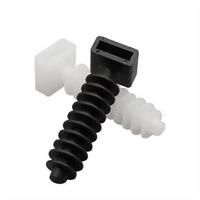 100 pièces/sac plastique Nylon plastique attache de câble support câble fil Zip attaches monte blanc et noir 8MM