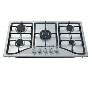 Gas appliance built in burner cooktops aluminum burner built in gas stove stainless steel panel gas cooker