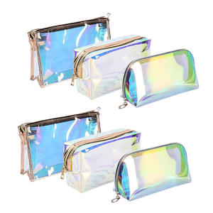 Pochette à cosmétiques transparente en PVC imprimée sur mesure avec fermeture à glissière transparente Trousse de maquillage étanche à motif de fruits à la mode - Product Image 1