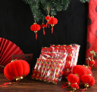 Rote chinesische Laternen Neujahr dekorative Hochzeits feier hängen Mini Lucky Hanging Lantern für Chinese Spring Festival 3cm