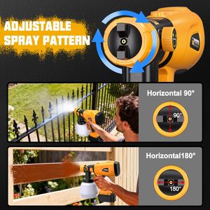 Pistolet de pulvérisation pour batterie Dewalt 20V (batterie non incluse), pistolet de pulvérisation sans fil HVLP 200W, moteur sans balais - Product Image 4